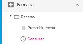 menú Farmacia - opción Consultar